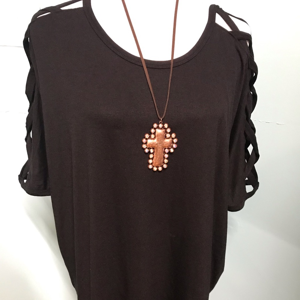 Tunic web sleeve top